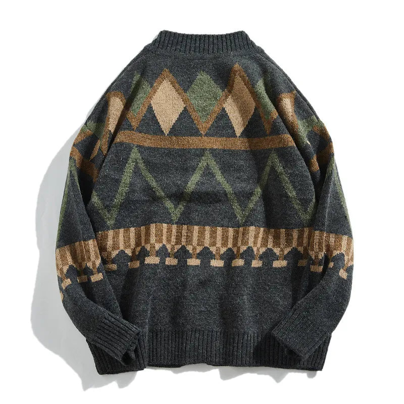Gebreide cardigan met geometrische print - Alden