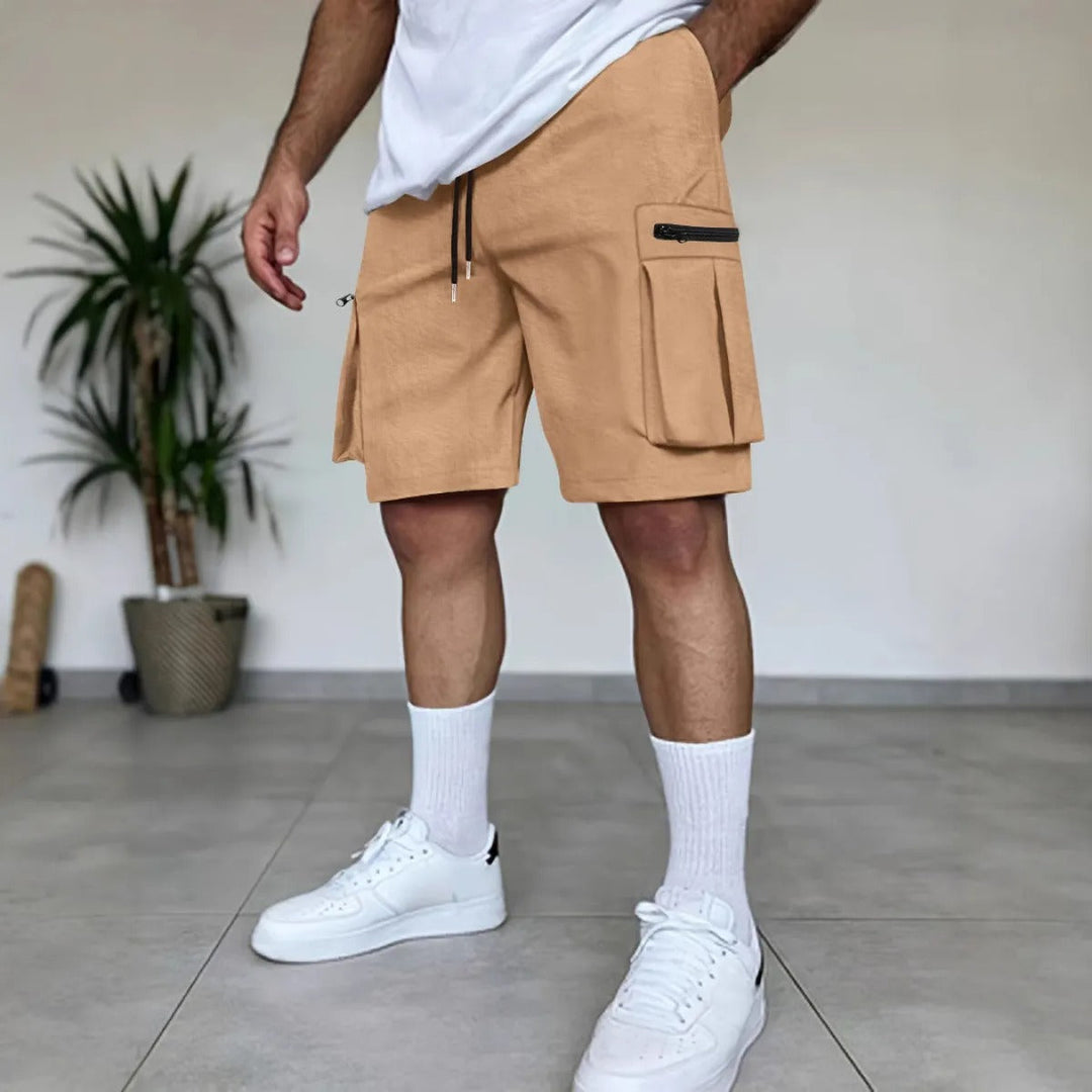 Heren cargoshort utility zakken terracotta kleur - Dakar