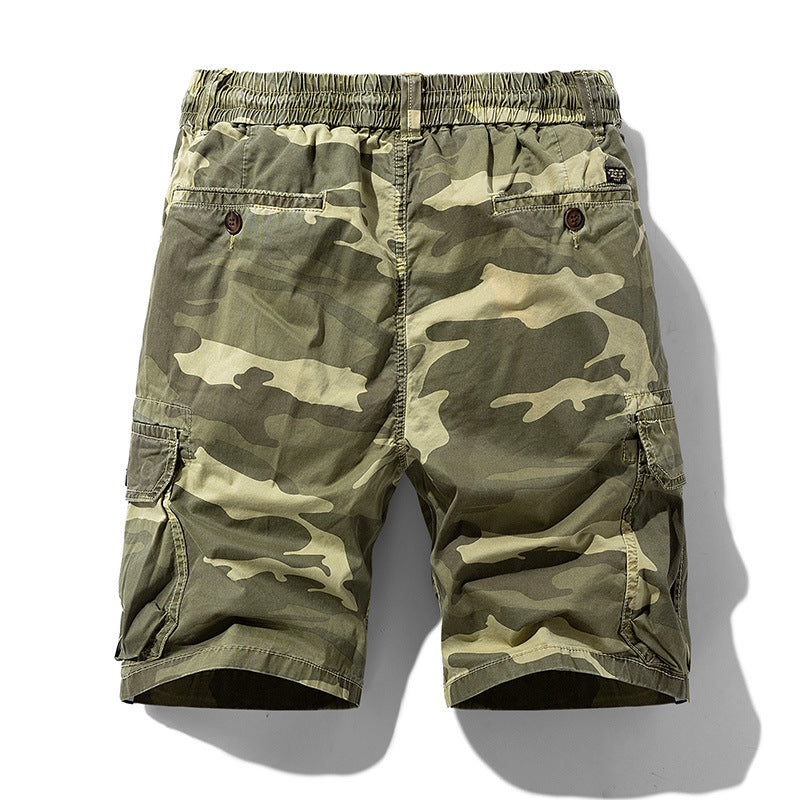 Camouflage cargo shorts met zijzakken voor heren - Carson