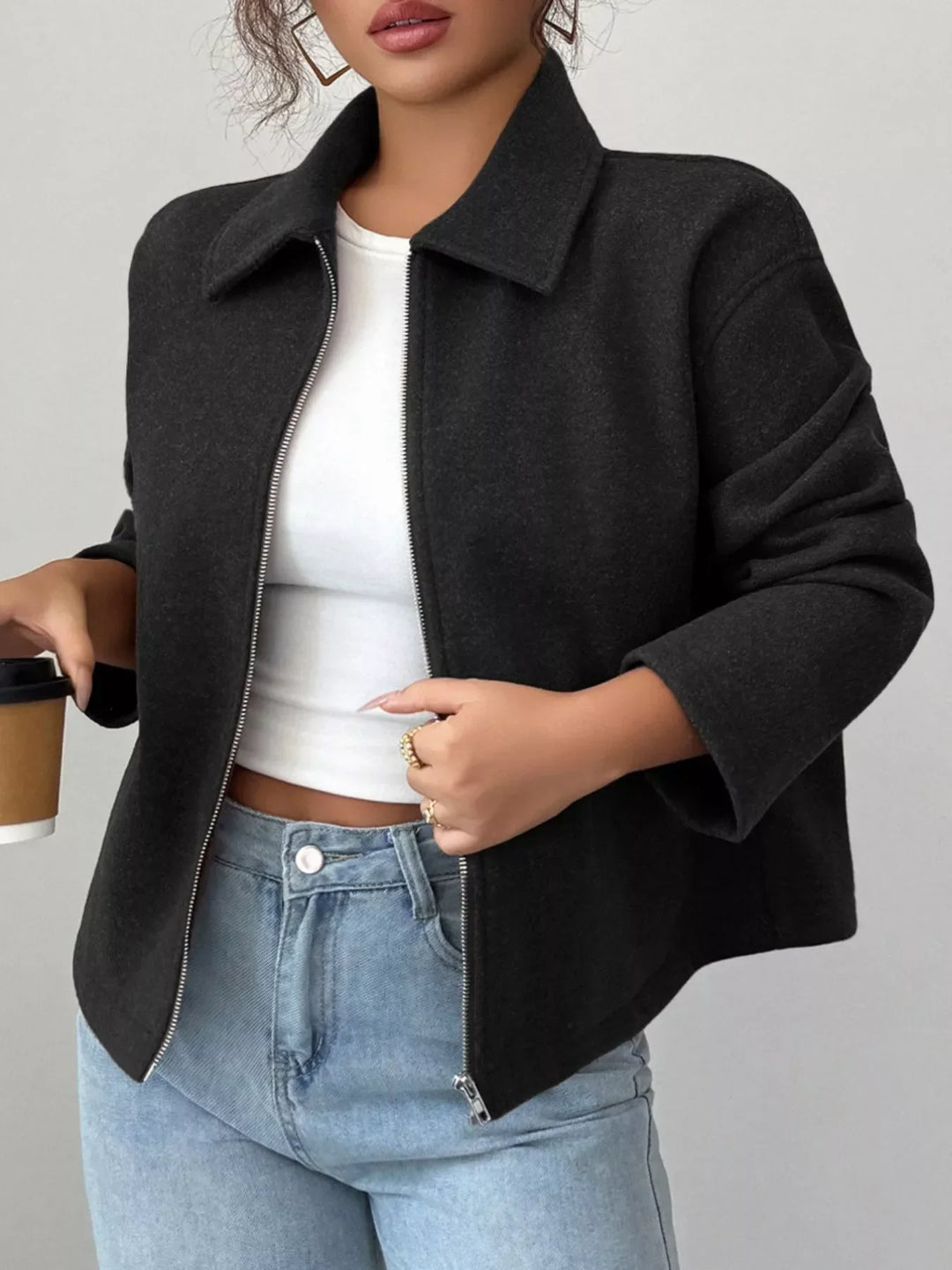 Casual damesjack met rits - Alena