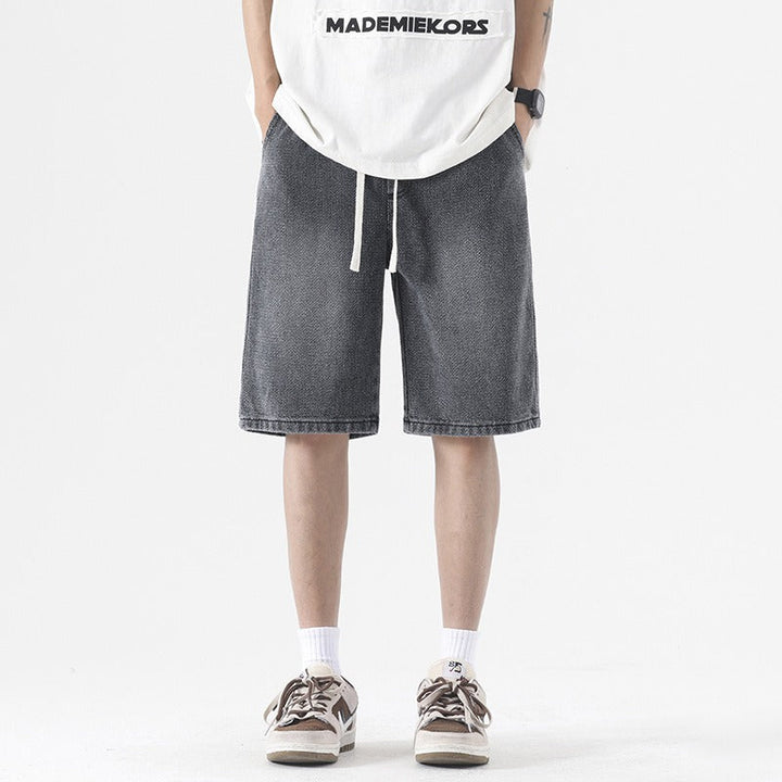 Herenhorts van gewassen denim met baggy stijl - Matias