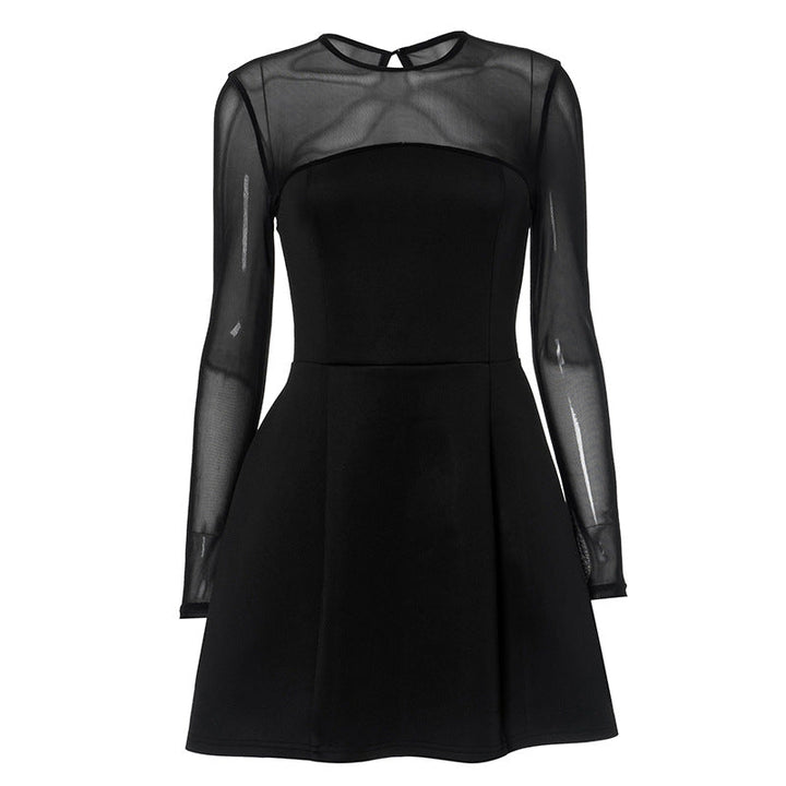 Mini-jurk met transparante mouwen - Clara