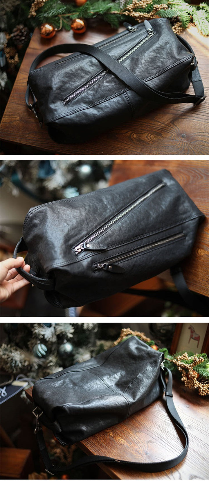 Herenrugzak met diagonale ritssluitingen in urban stijl - Gael