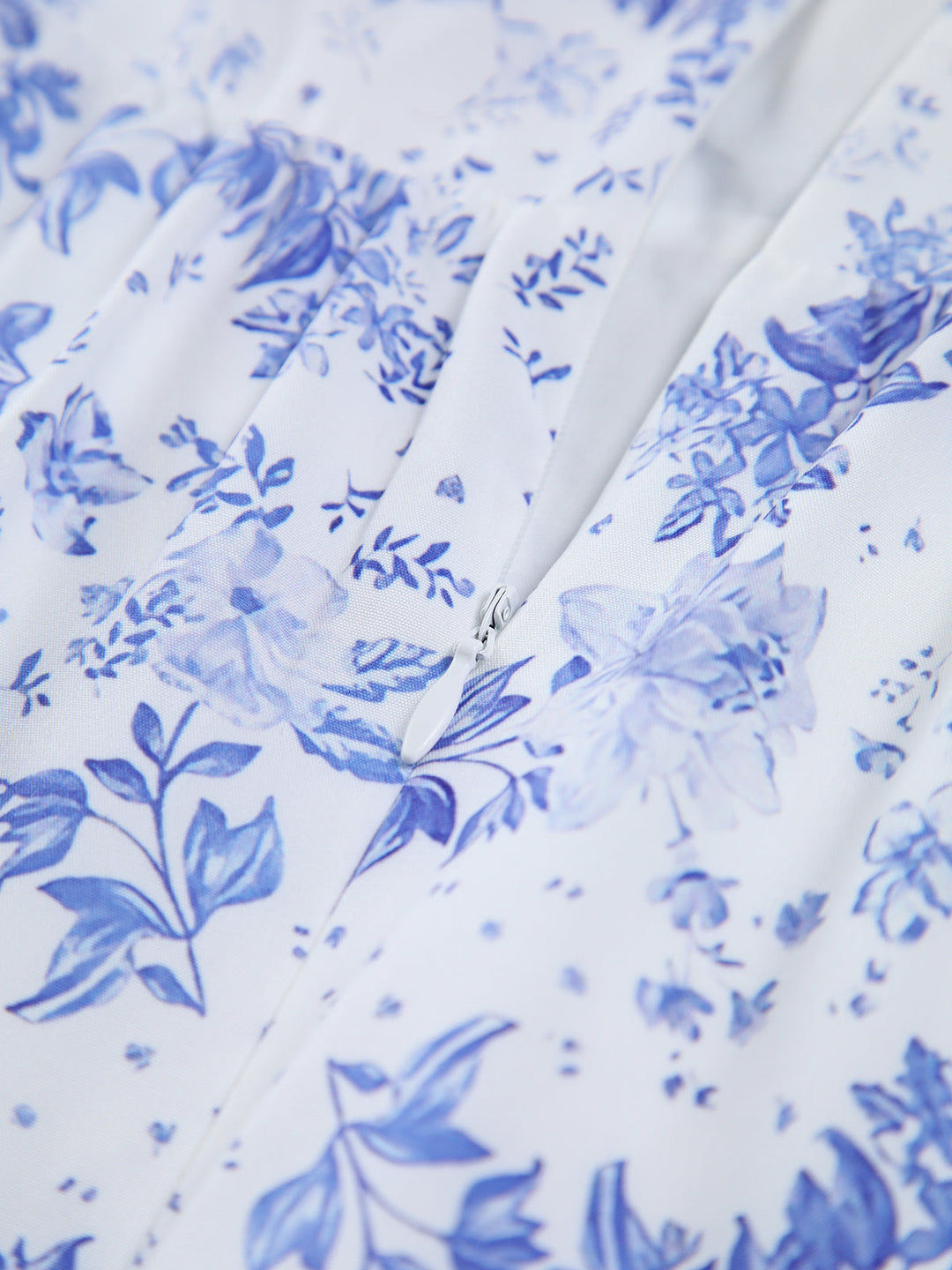 Clarise - Lange jurk met rits en bloemenzakken