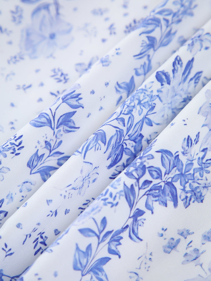 Clarise - Lange jurk met rits en bloemenzakken