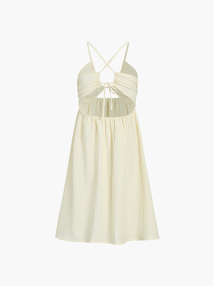 Addison - Rugloze Kriskras Split Midi Dress