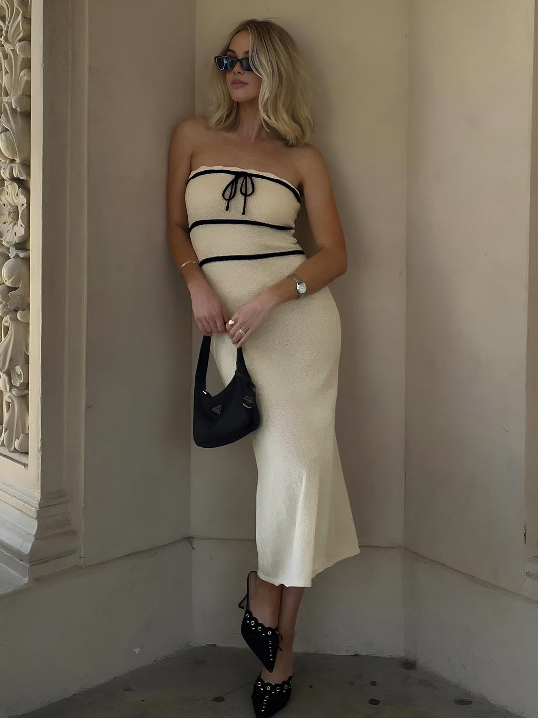 Ruby - Knotted Tube Midi Dress