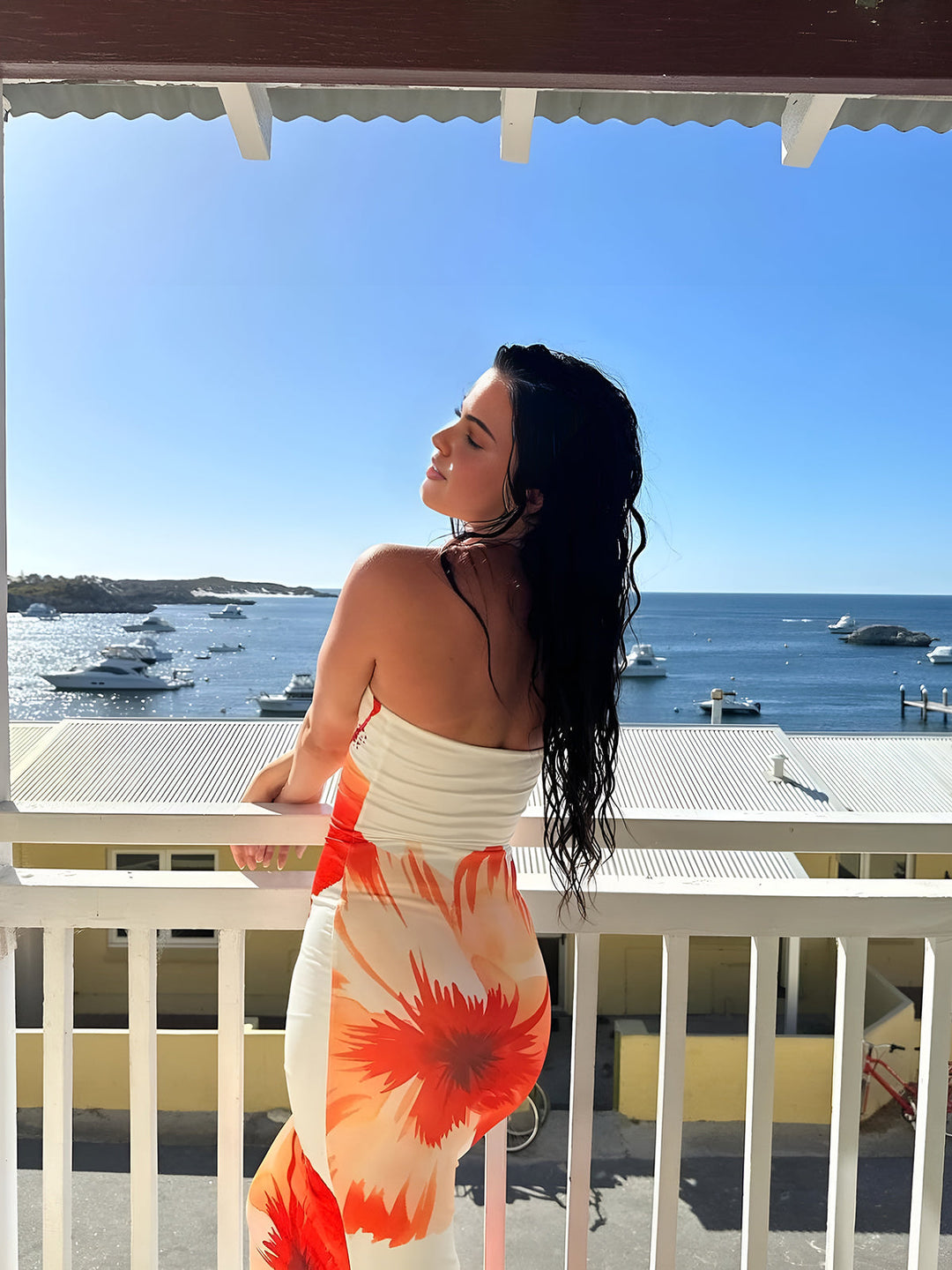 Sara - Vakantie lange jurk met bloemenprint