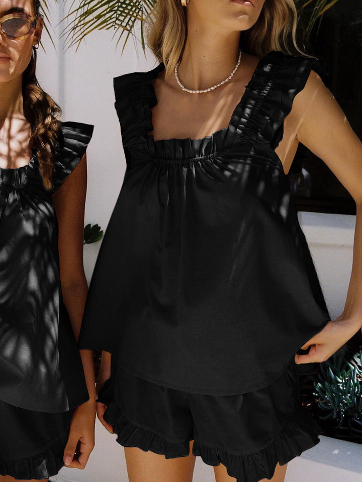 Micaela - Boho korte broek met ruches