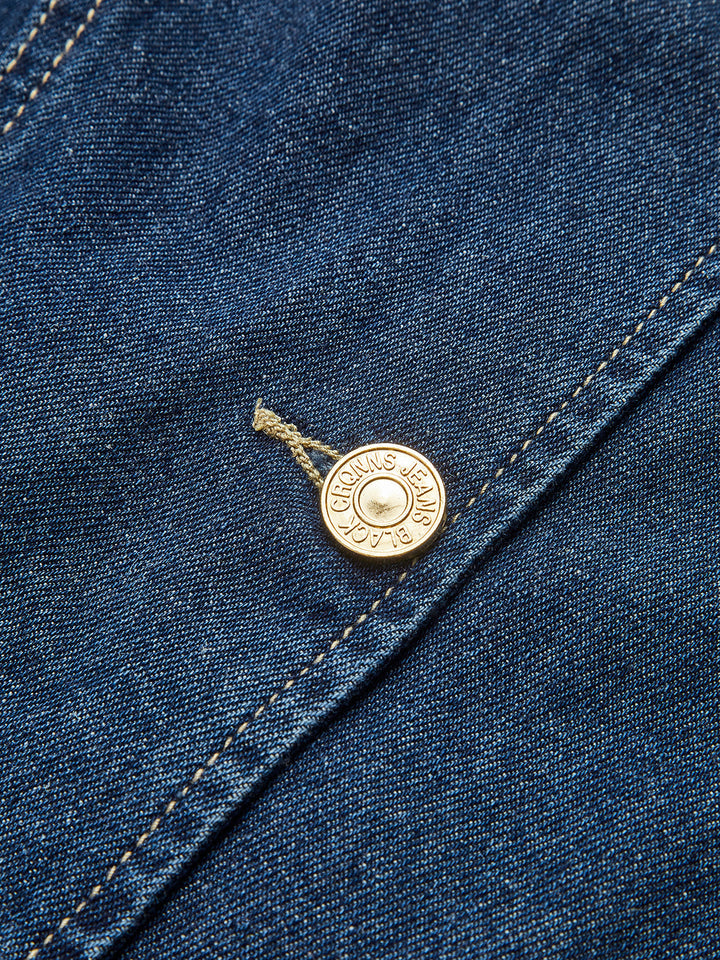 Saula - Denim Peplum Vest Met Korte Broek Set