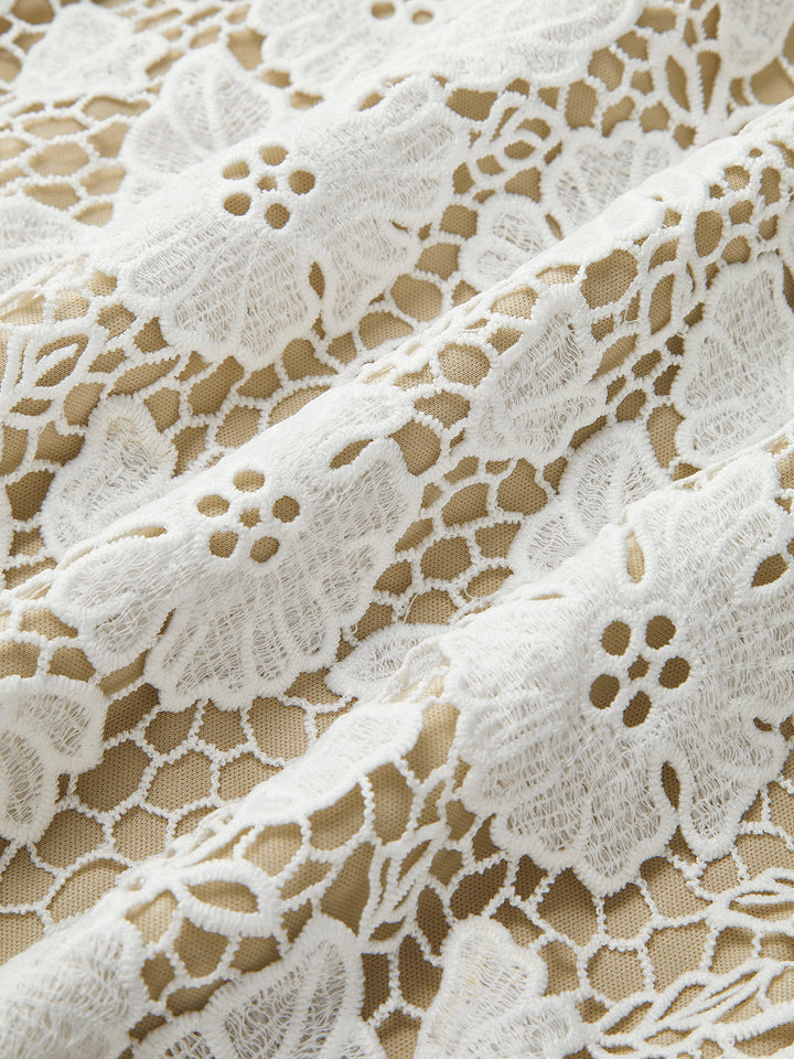 Cami - Half doorzichtige jurk met dubbele laag kant