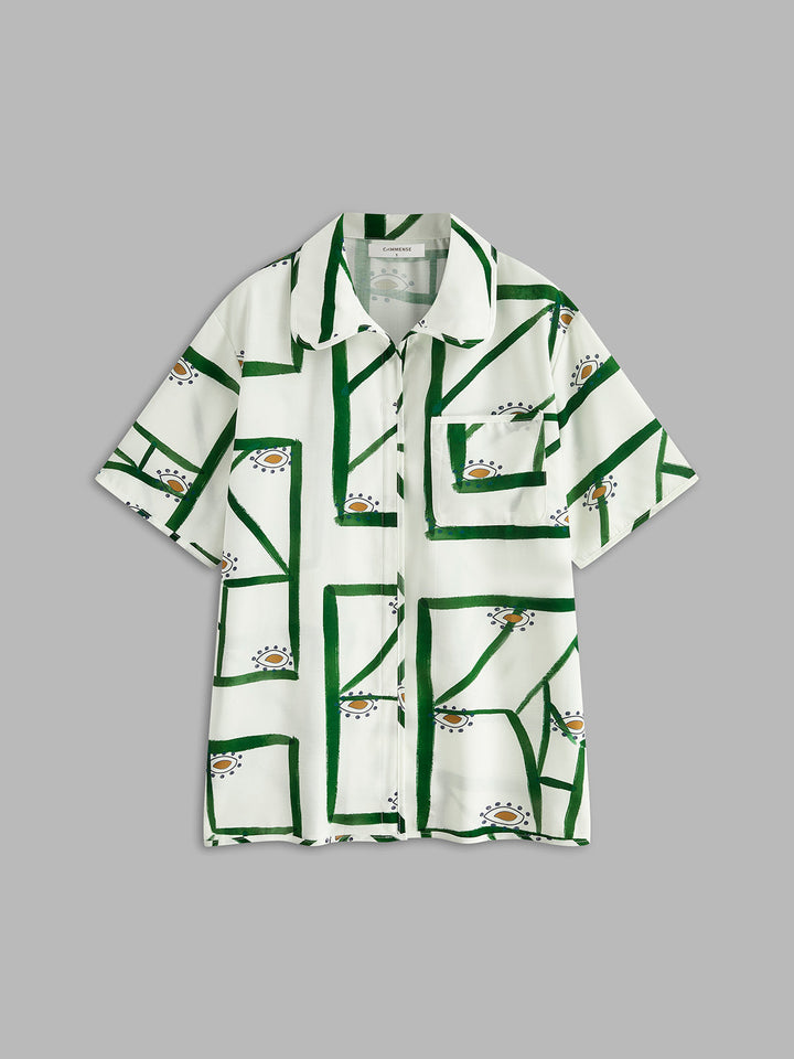 Julia - Trekkoordshortset met print