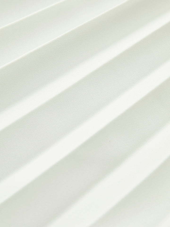 Charlotte - Effen geplooide strapless splitjurk