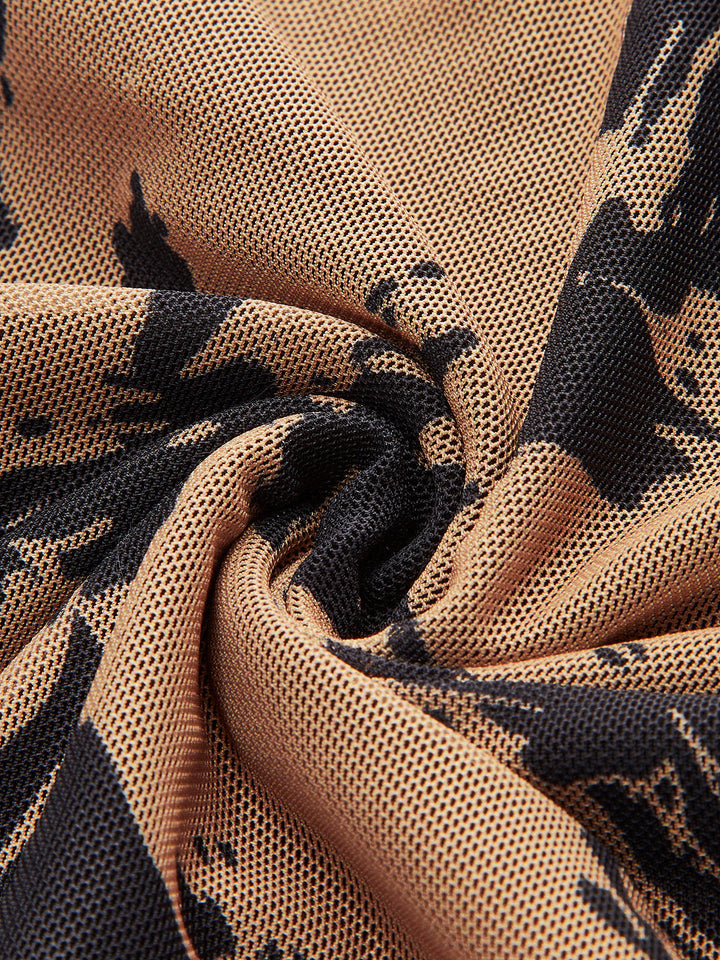 Lena - Boheme Gedrukte Bloemenjurk