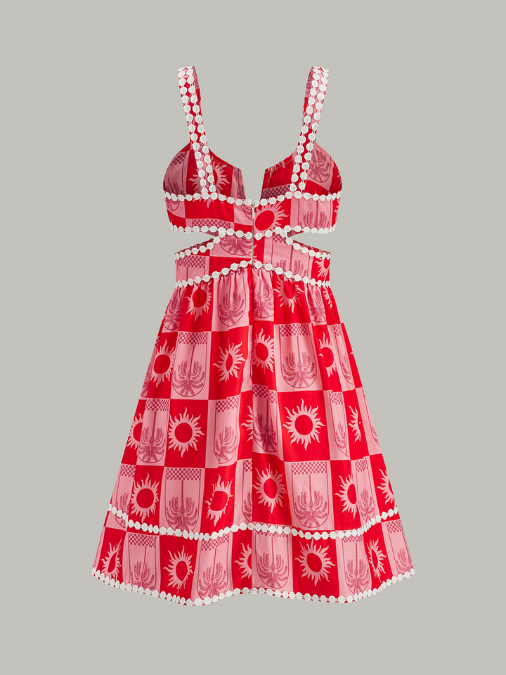 Kort damesjurkje met dunne bandjes en vrouwelijk design - Liria