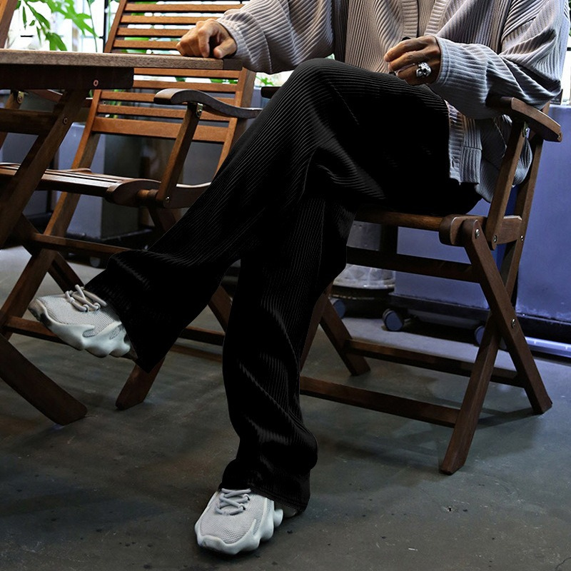 Rechte herenbroek met geribde textuur - Kenji