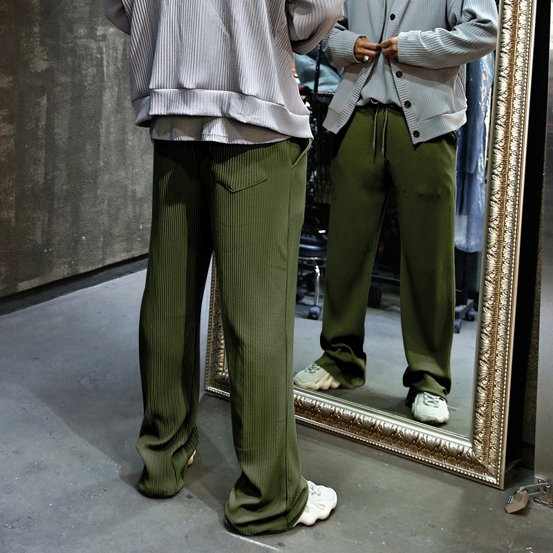 Rechte herenbroek met geribde textuur - Kenji