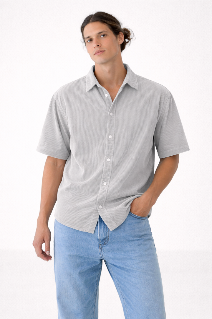 Herenoverhemd korte mouw lichtgewicht ademend zomers casual shirt - Velmar