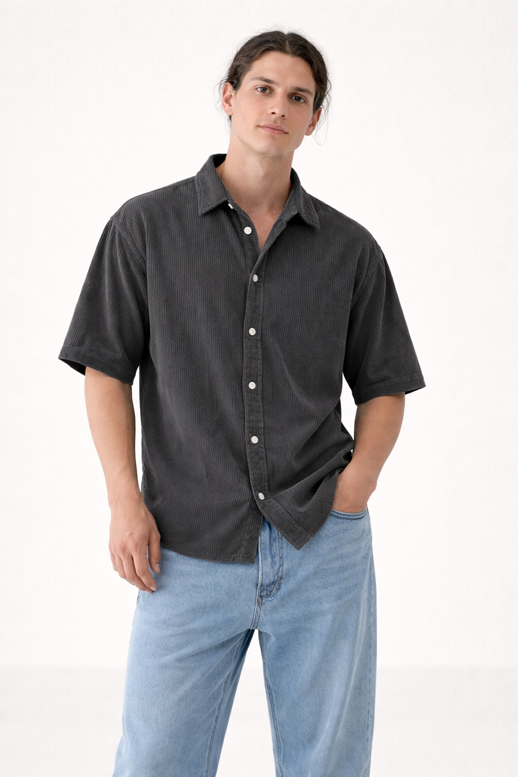 Herenoverhemd korte mouw lichtgewicht ademend zomers casual shirt - Velmar