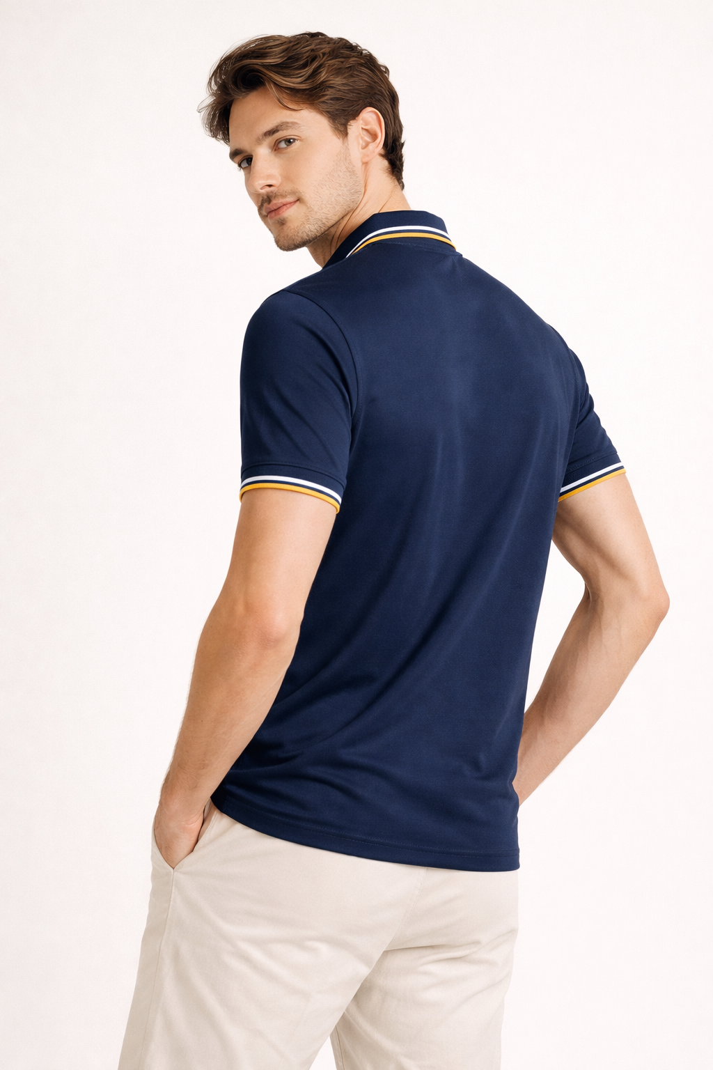 Herenpolo korte mouw klassieke kraag knopen casual zomer - Terion