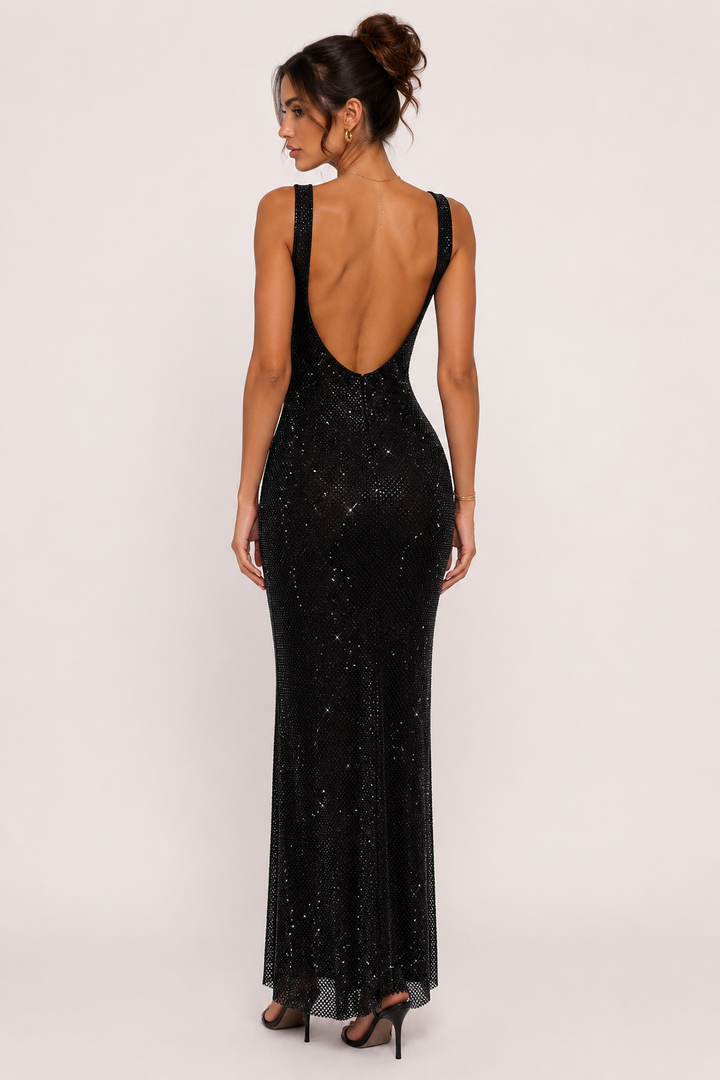Elegante lange avondjurk voor dames, geschikt voor feesten en galas - Roswitha