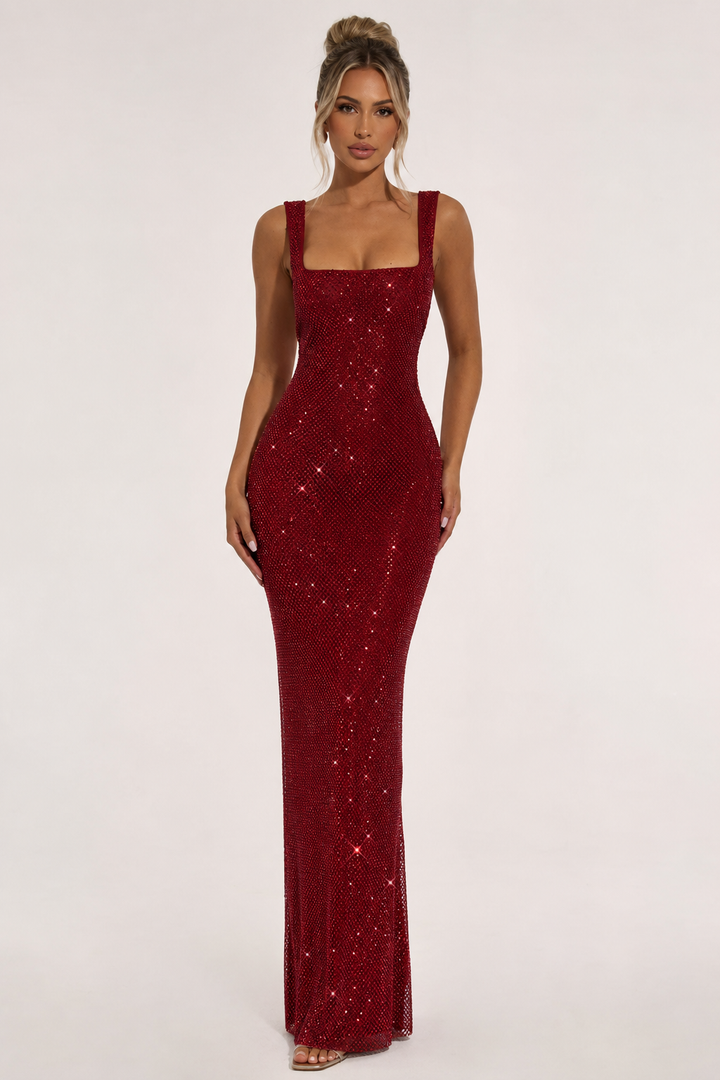 Elegante lange avondjurk voor dames, geschikt voor feesten en galas - Roswitha