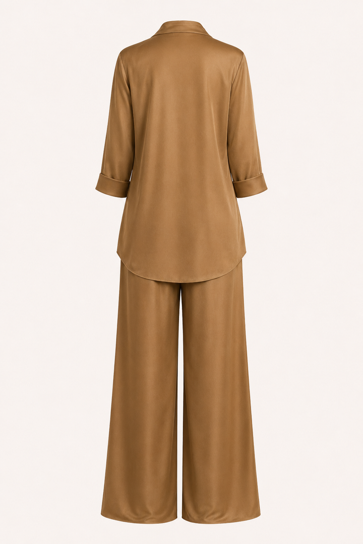 Satijnen damesblouse en broek - Kerstin