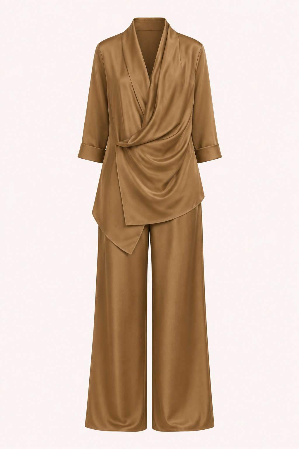 Satijnen damesblouse en broek - Kerstin