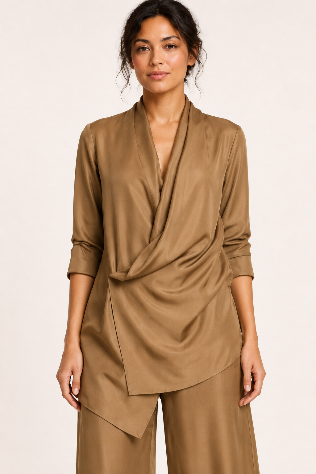 Satijnen damesblouse en broek - Kerstin