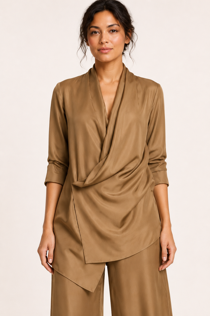 Satijnen damesblouse en broek - Kerstin