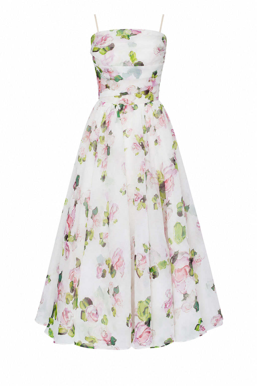 Dames midi-jurk romantisch gebloemd - Elira