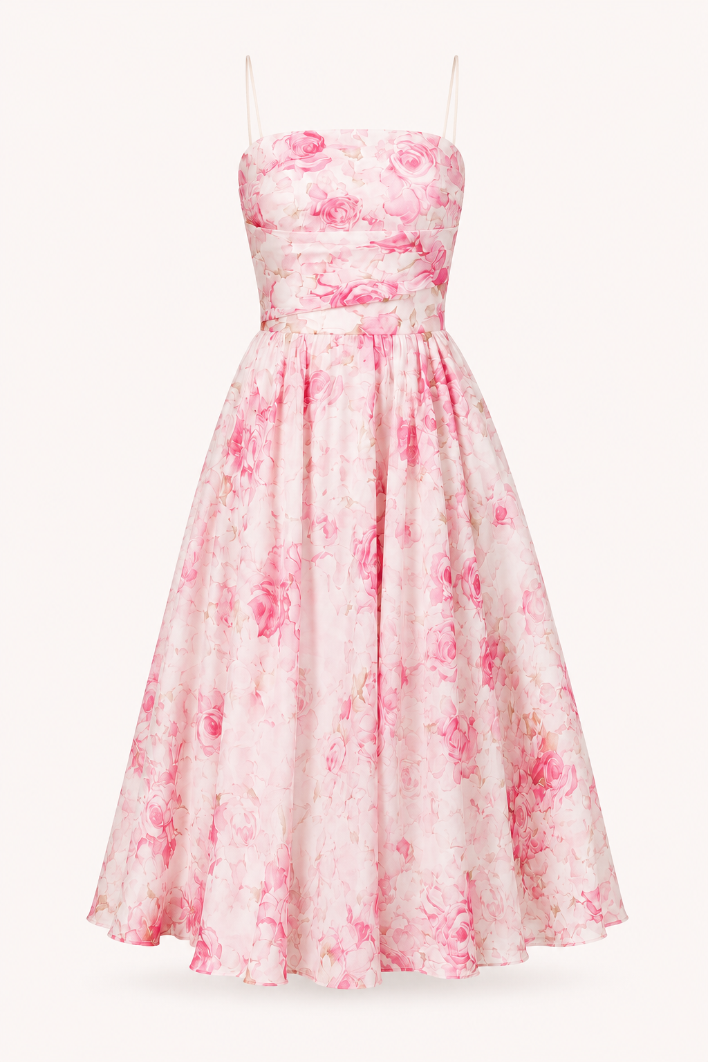 Dames midi-jurk romantisch gebloemd - Elira