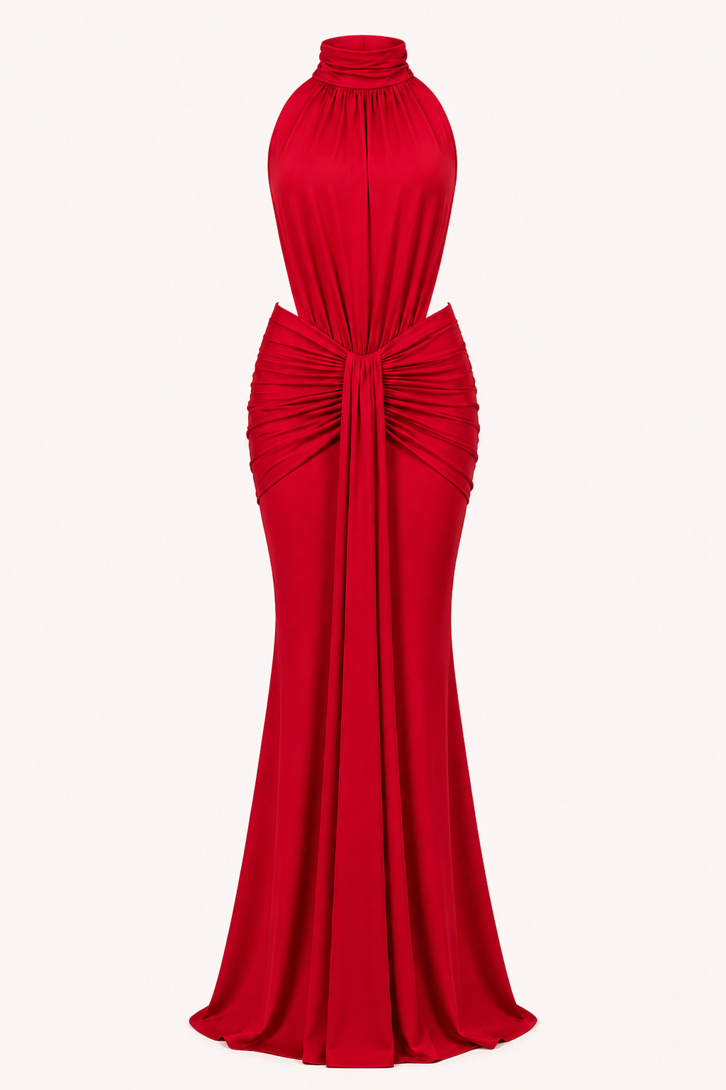 Elegante lange jurk met halternek voor dames - Klara