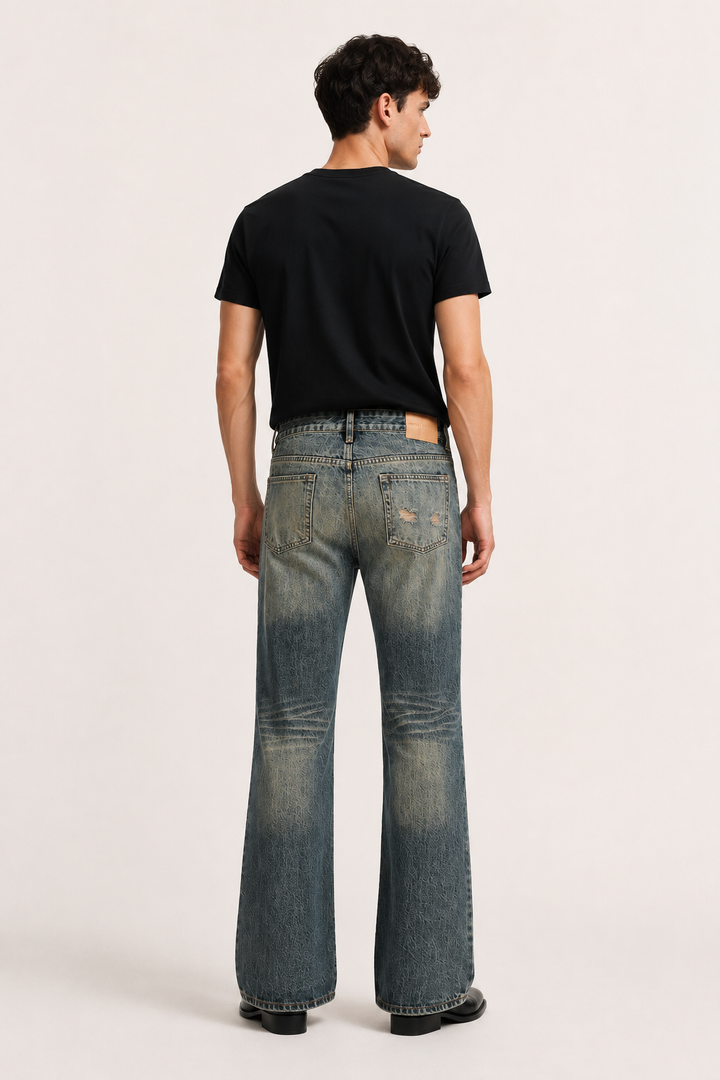 Slim-fit flare-jeans voor heren met vintage-effect - Henrik