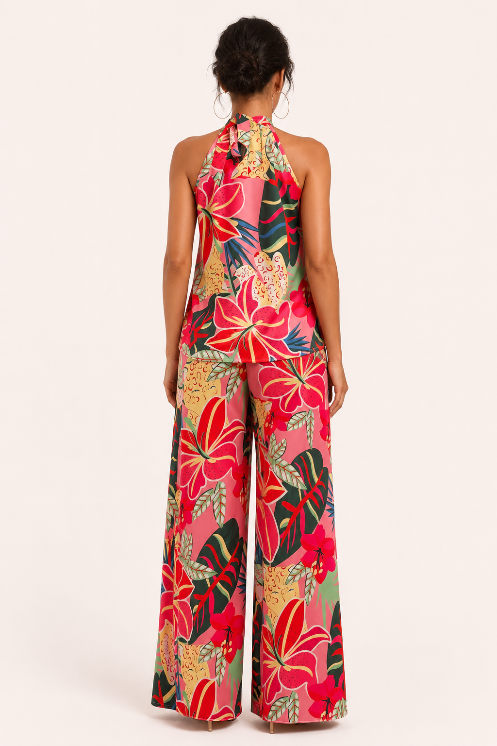 Wijde broeken met bloemenprint voor dames - Syrië