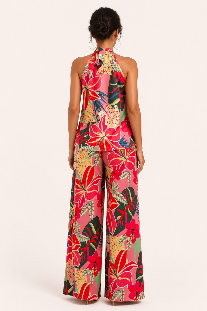 Wijde broeken met bloemenprint voor dames - Syrië