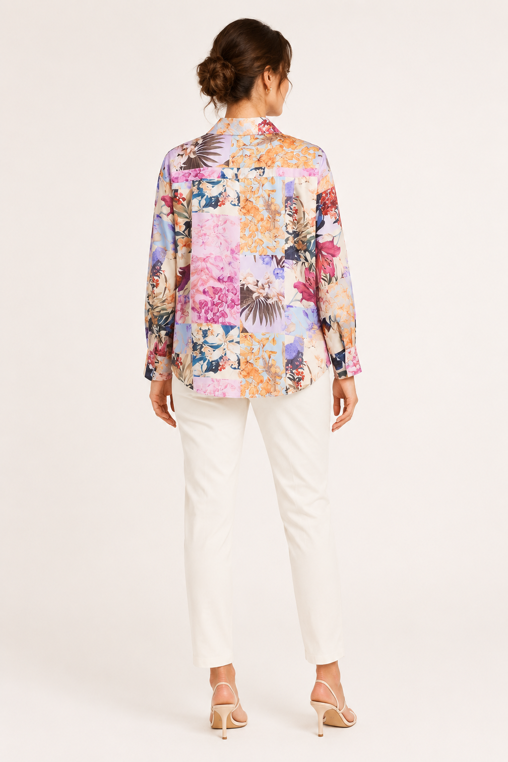 Bedrukte blouse met lange mouwen voor dames - Laura