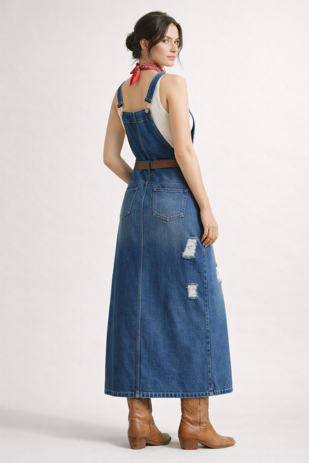 Dameslegginglegging casual midi-jurk - Carla