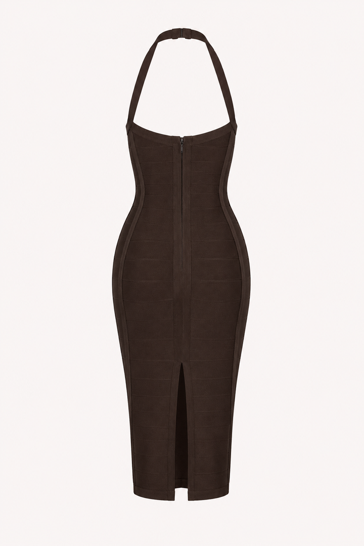 Elegante bandagejurk met halterhals - Erika
