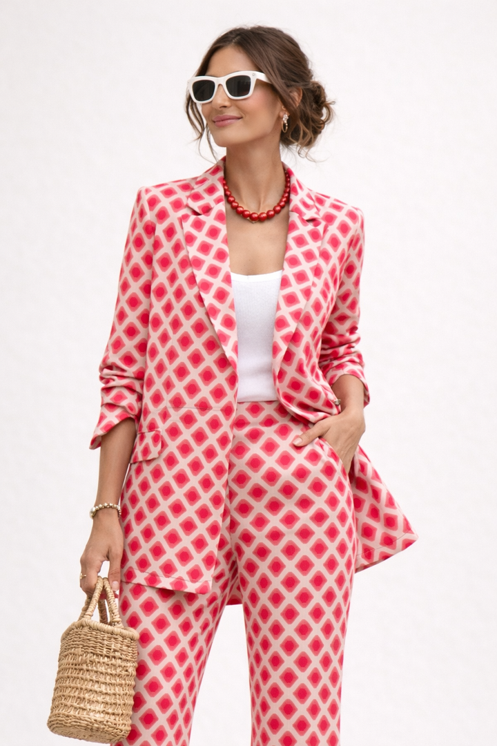 Tweedelige damesset met moderne print - Hanna