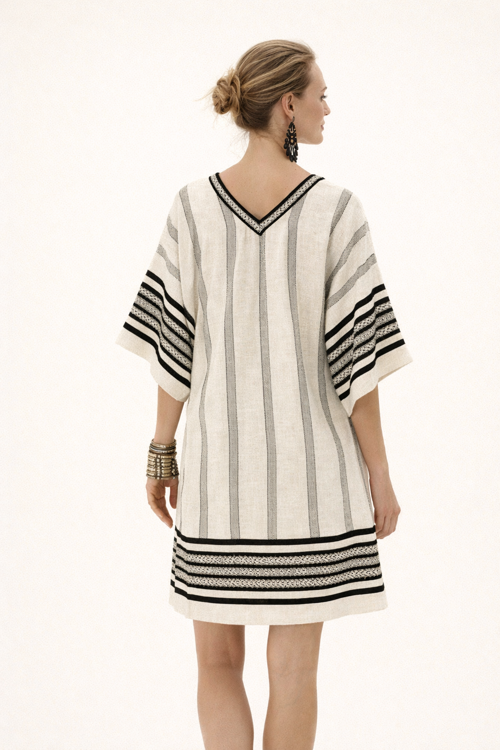 Dames midi-jurk met losse print in strandstijl - Karina