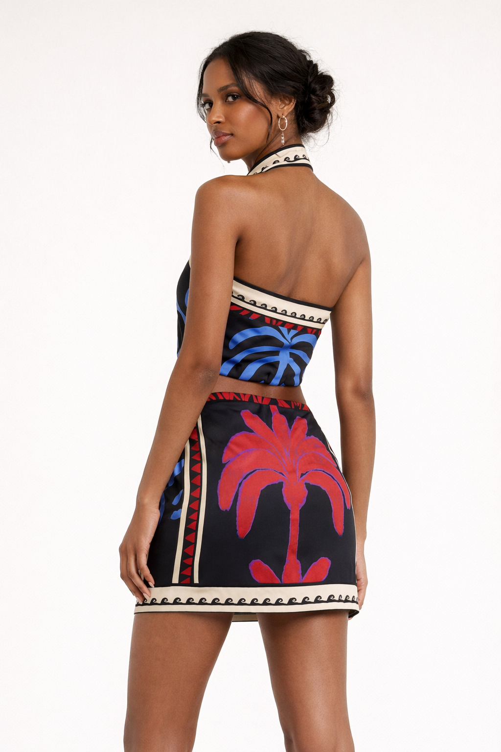 Bohemian print mini halterjurk voor dames - Alba