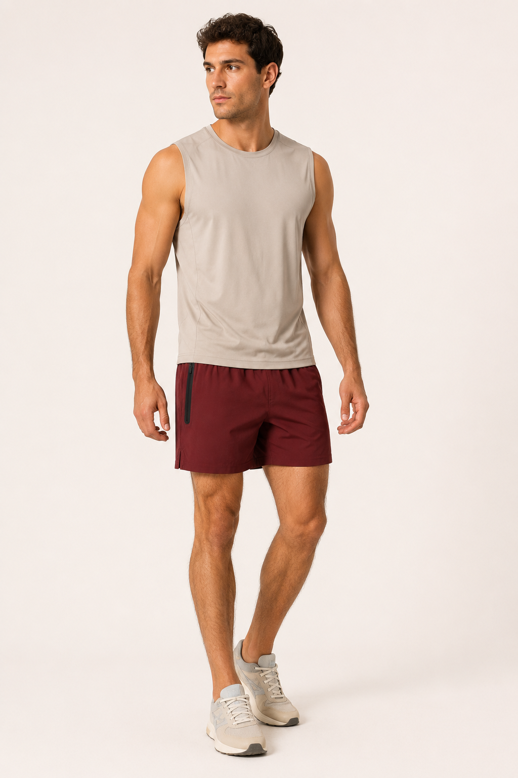 Sportieve herenshort met zak en ritssluiting - Gaspar