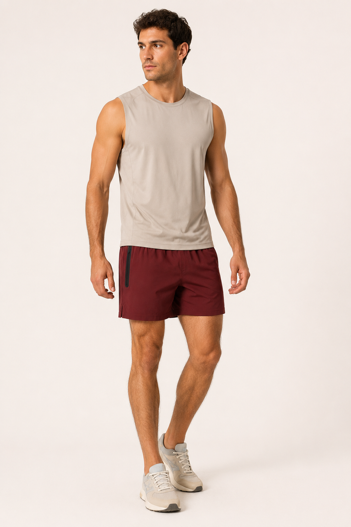 Sportieve herenshort met zak en ritssluiting - Gaspar