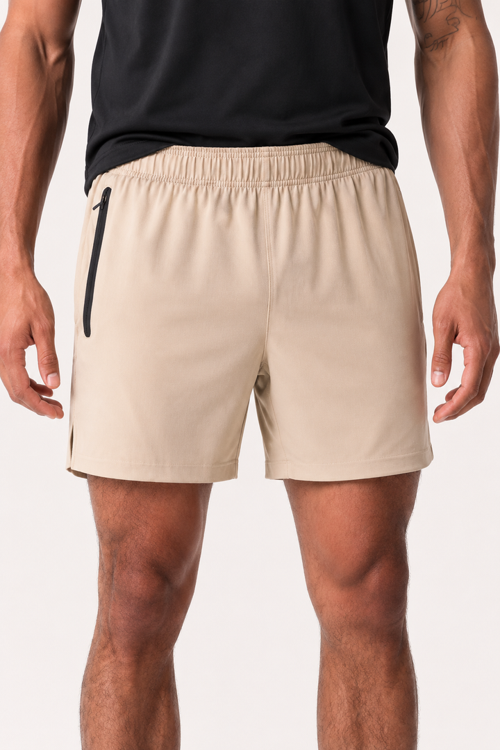 Sportieve herenshort met zak en ritssluiting - Gaspar