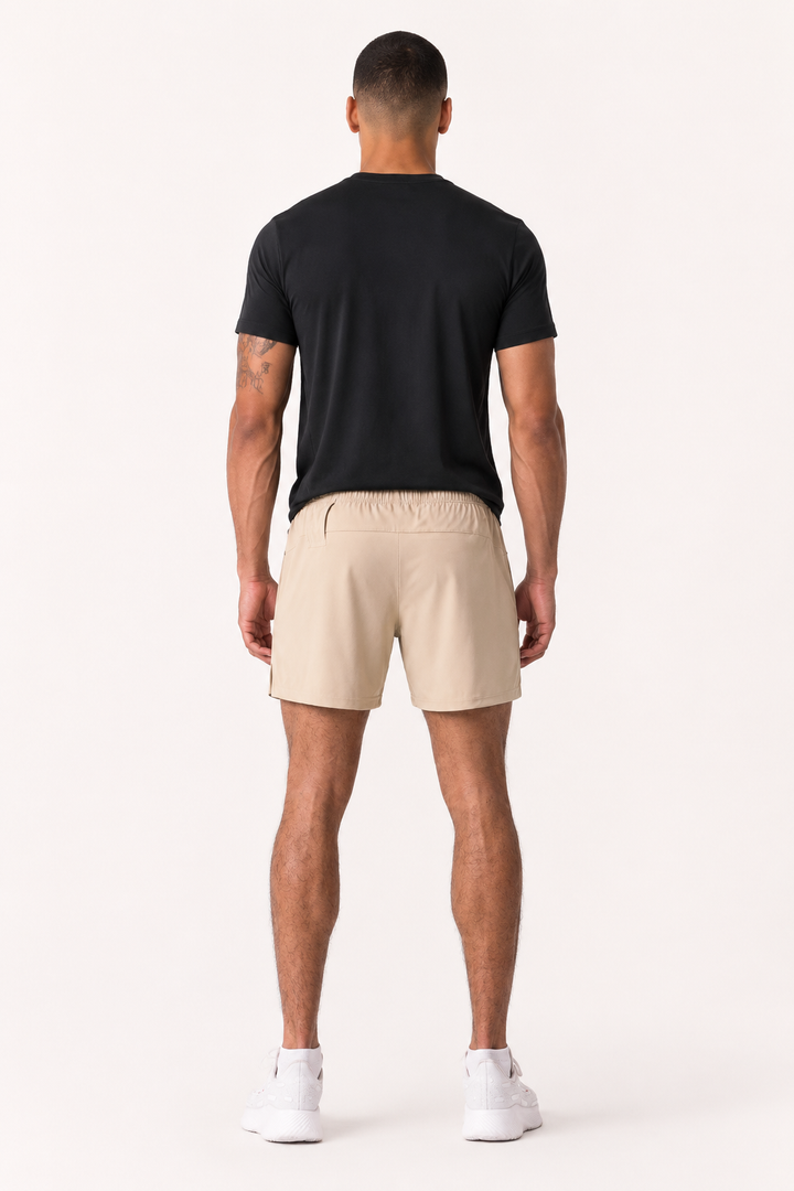 Sportieve herenshort met zak en ritssluiting - Gaspar