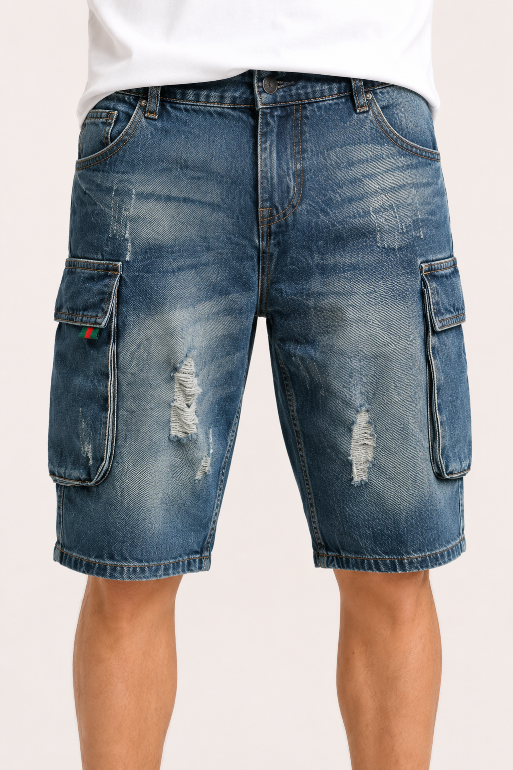 Herenjeansshort in cargostijl - Dietmar