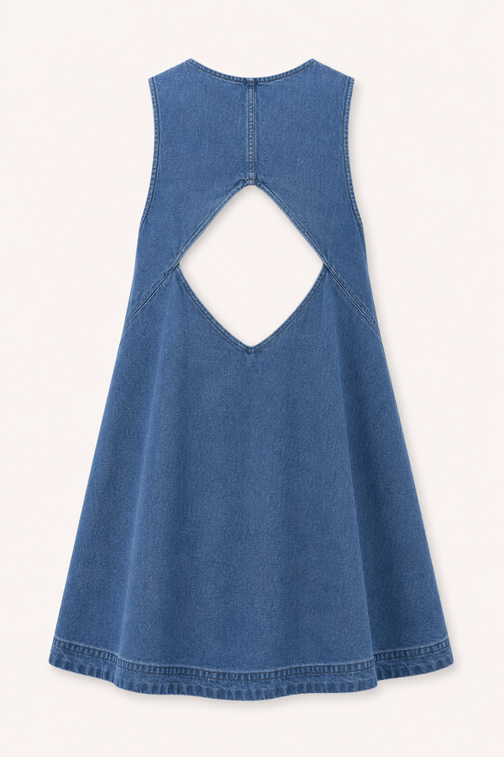 Korte denim mouwloze casual jurk voor dames - Elske