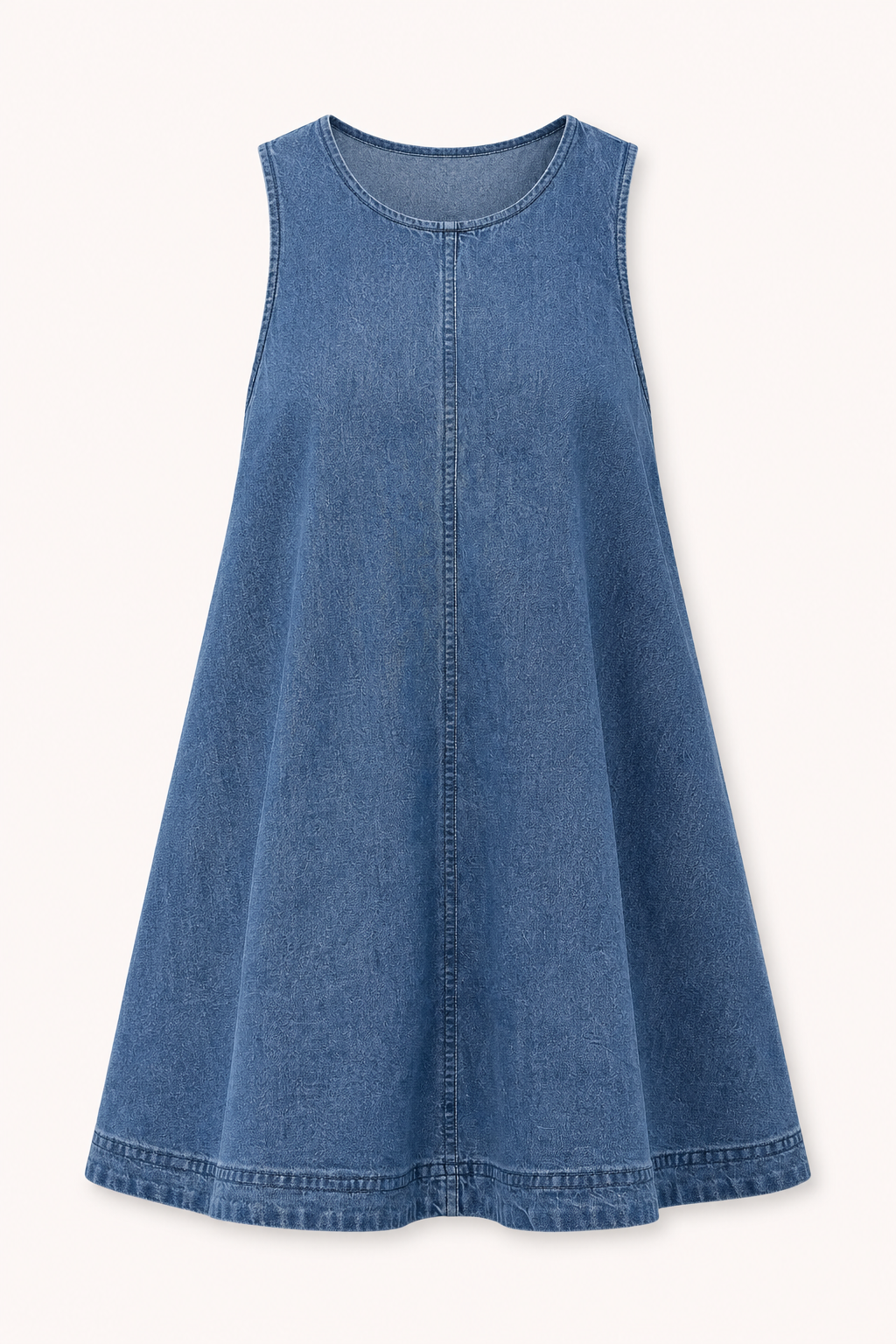 Korte denim mouwloze casual jurk voor dames - Elske