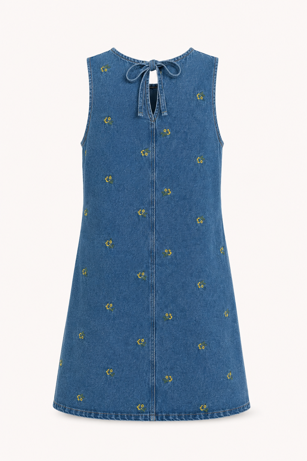 Korte denim mouwloze casual jurk voor vrouwen - Leni